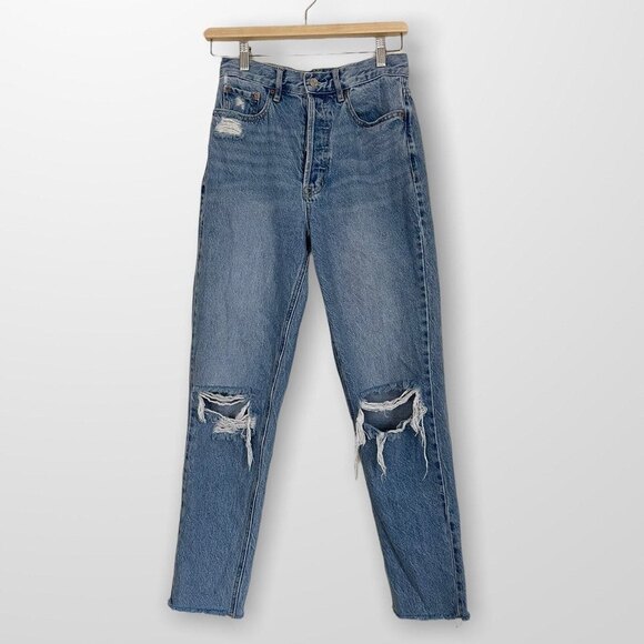 PacSun Denim - High-waisted Cropped PacSun Distressed 90's Mom Jeans Size 26